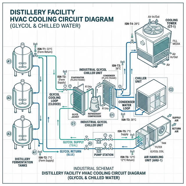 HVAC system schematic
